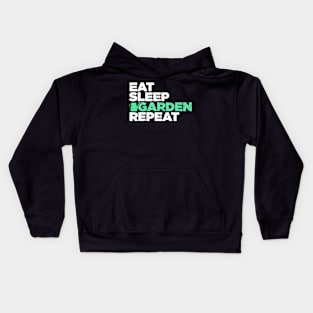 Eat, Sleep, Garden | Funny Gardening Graphic Kids Hoodie